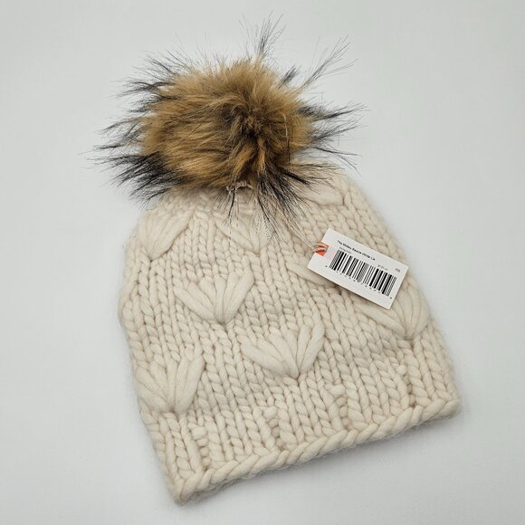 NWT Lele Sadoughi Motley Beanie White Lie in Ivory - One Size main image 4
